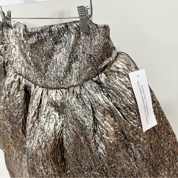 Amylynn Sara Strapless Brocade Ruffle Mini Dress - Picture 9 of 16